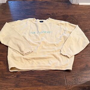 Seaside Yellow Corded Crewneck